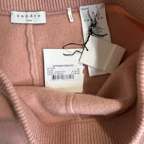 Sandro Paris Women's Izzie Shorts Size 38 6 US Medium Powder Pink NWT MSRP $145 - Picture 4 of 6